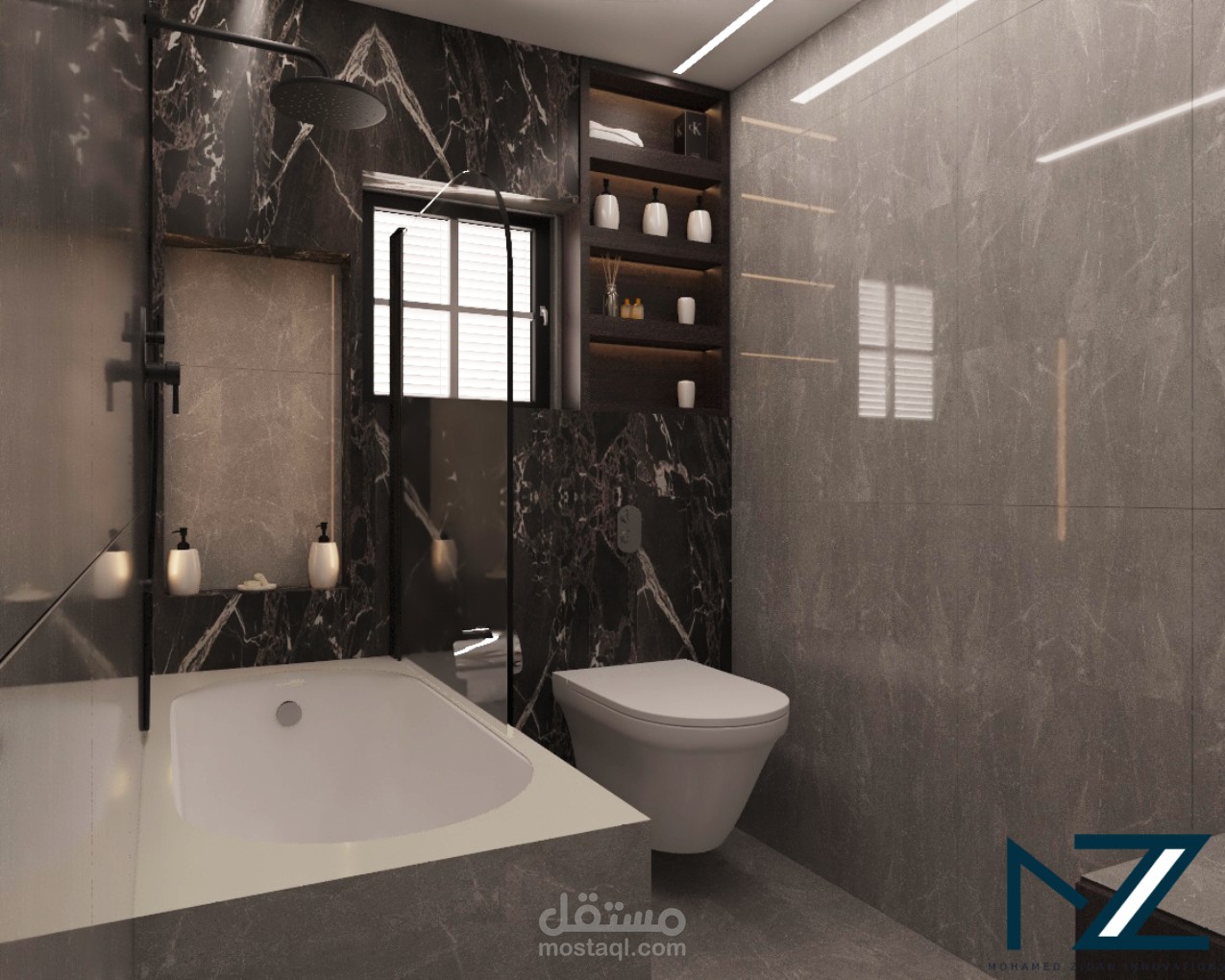 تصميم حمام 3D