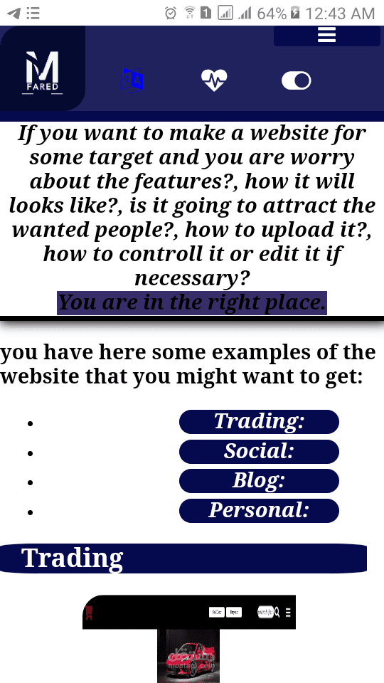 موقع تسويقي للخدمات