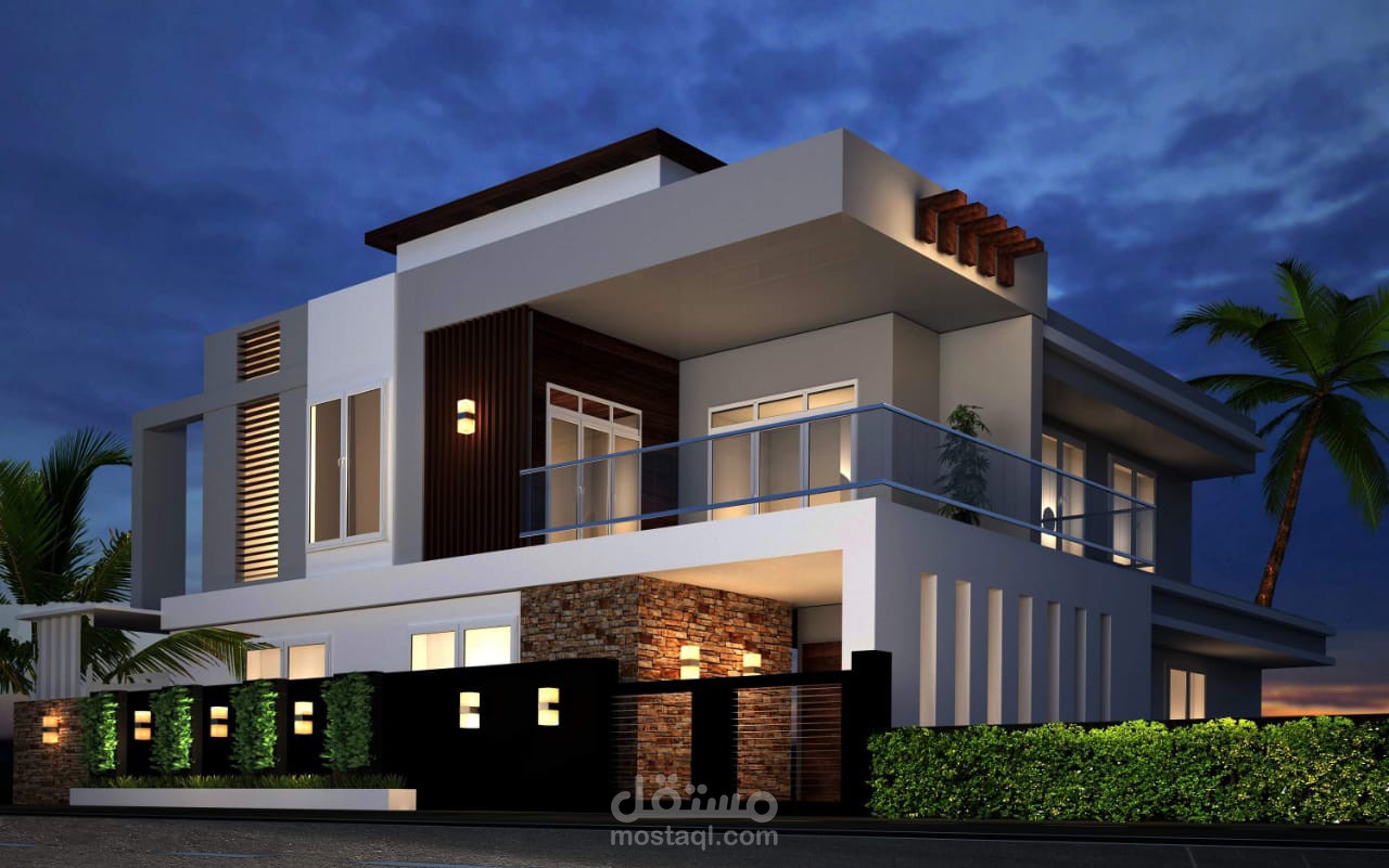 تصميم خارجى واجهة فيلا