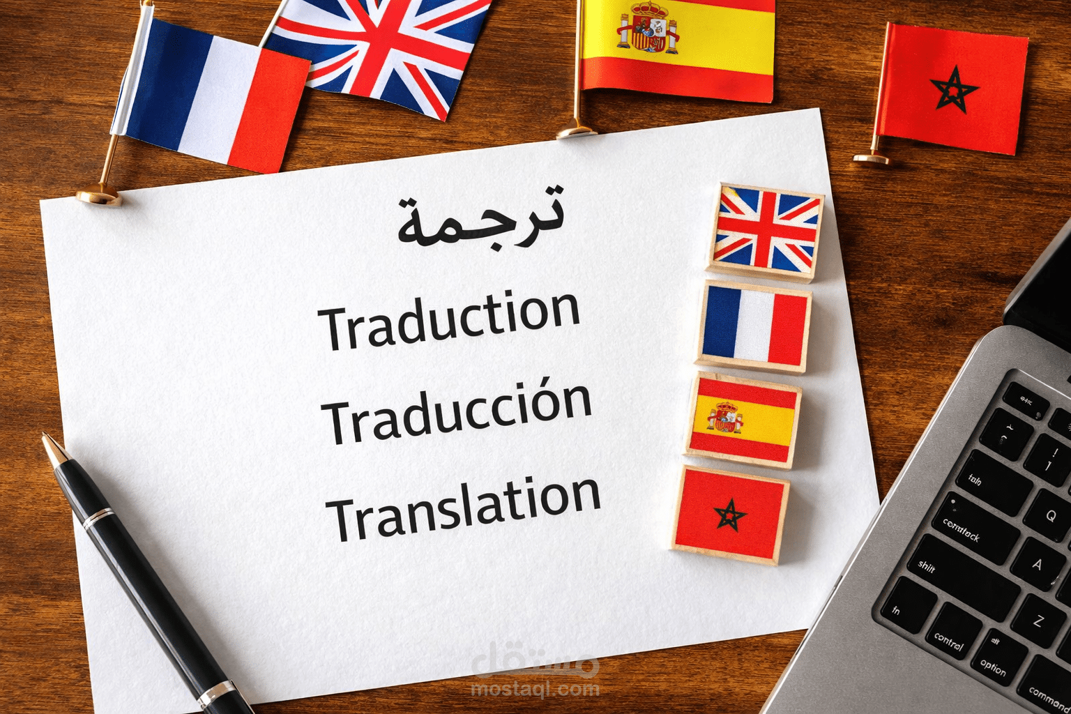 خدمات ترجمة احترافية متعددة اللغات (عربي – فرنسي – إسباني – إنجليزي) تحرير وتدقيق لغوي احترافي بأربع لغات