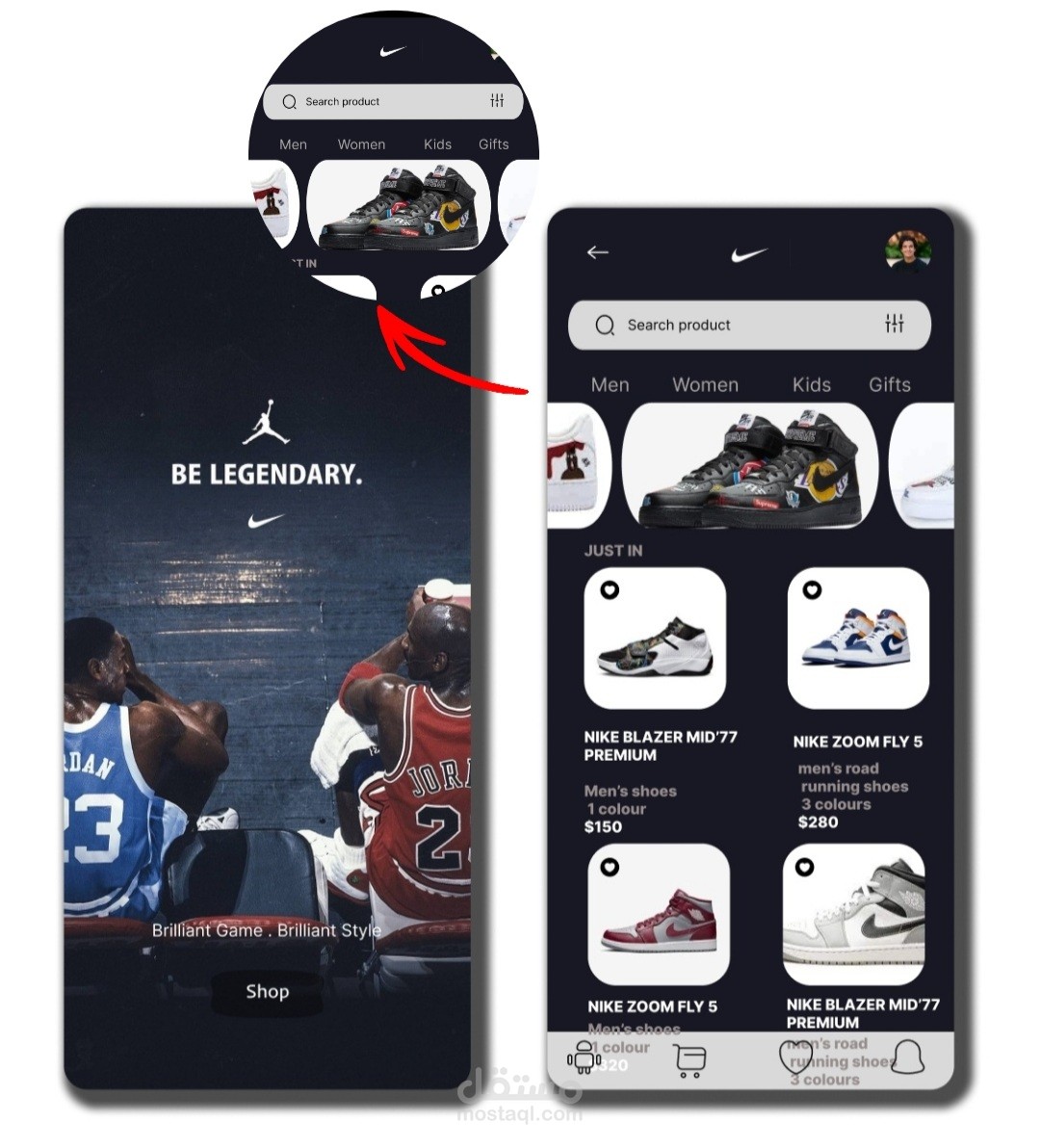 Nike store . Design UX/UI