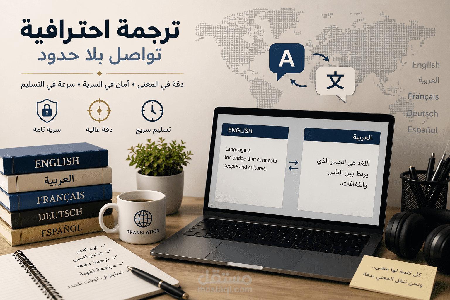 ترجمه احترافية وتواصل بلا حدود