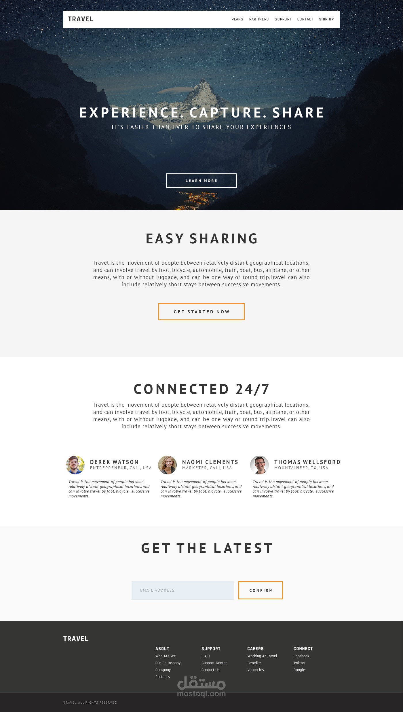 Design ًWebsite Travel in Photoshop