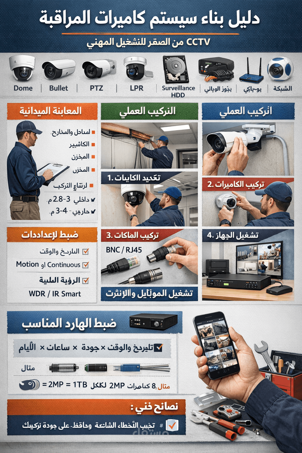 دليل بناء سيستم كاميرات المراقبة