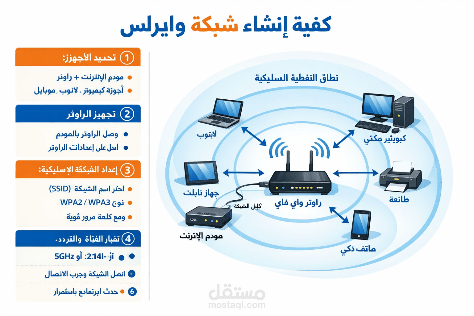 انشاء شبكه وايرلس