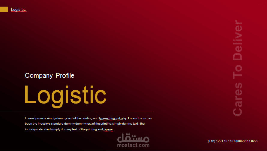 Company Profile Logistic presentation template