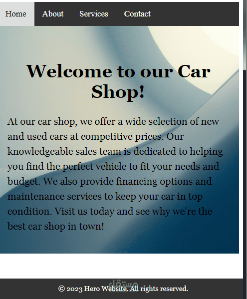 موقع بسيط جدا قمت بانشاءه في بدايات تعلمي للمبرجة