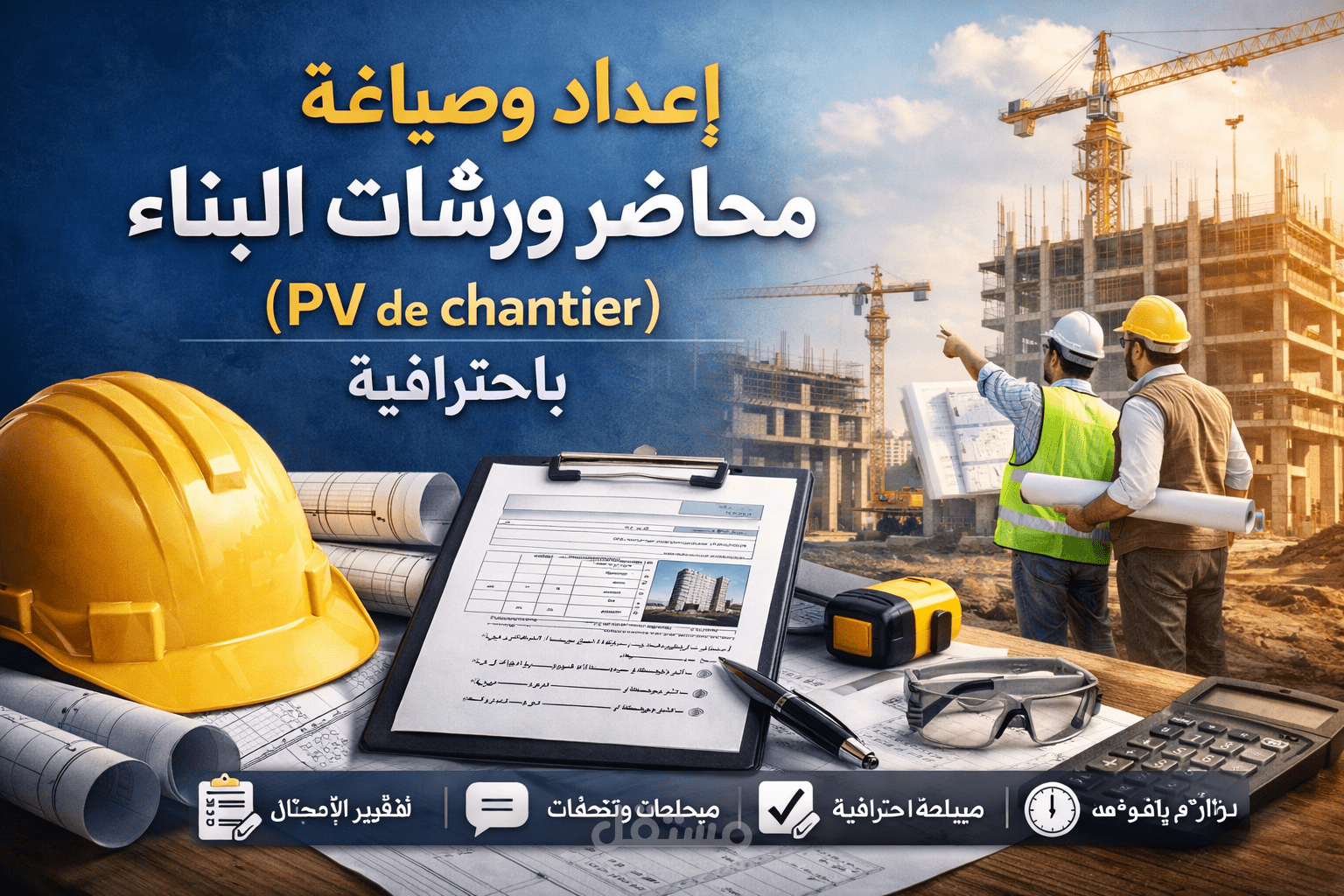 باحترافية (PV de chantier) إعداد وصياغة محاضر ورشات البناء