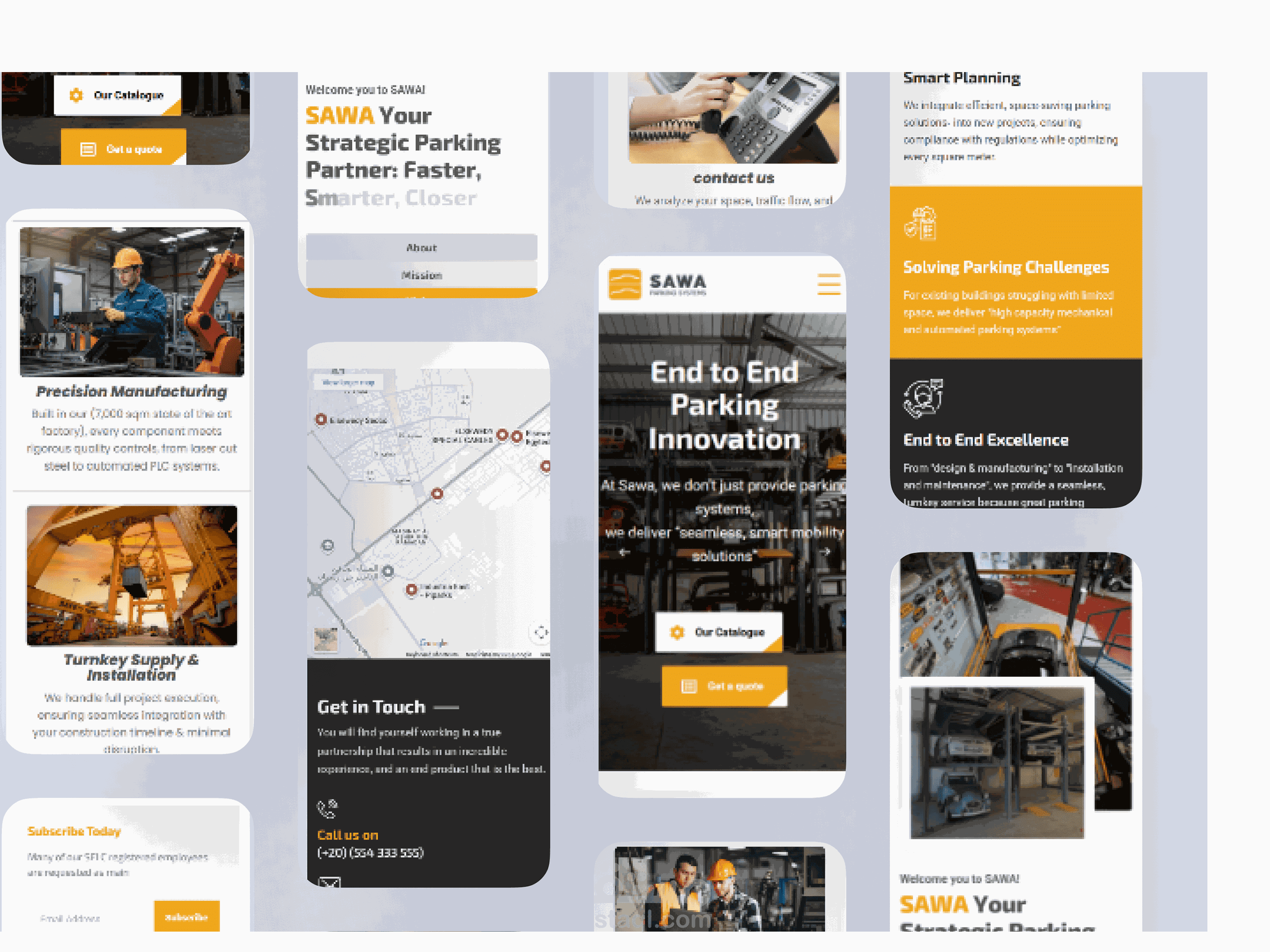تصميم وانشاء موقع الكتروني | مصنع SWA PARKING