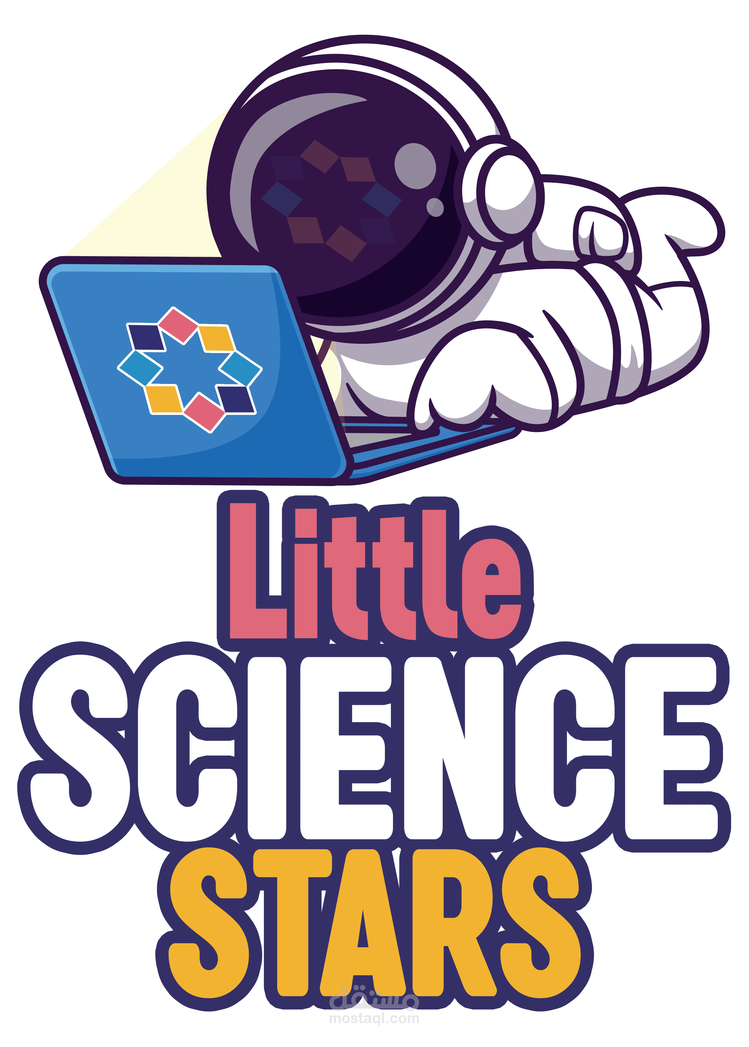 تصميم شعار ومطبوعات مسابقة تربوية لمادة العلوم Little Science Stars
