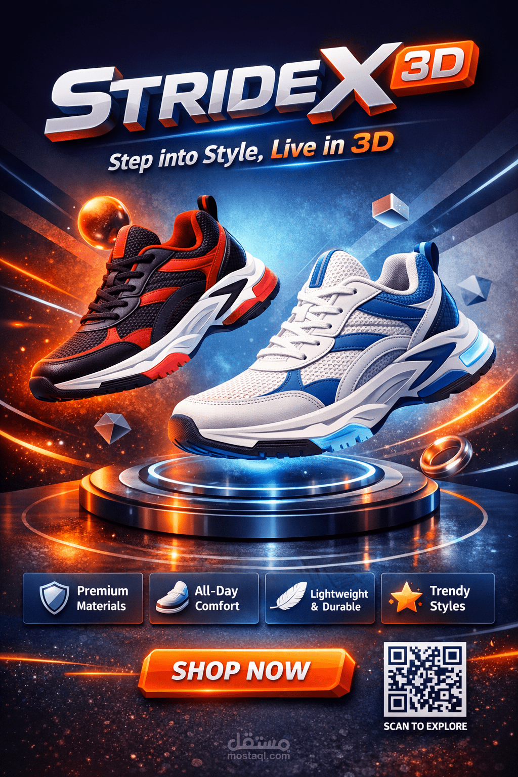 Brand Concept – 3D Shoe Poster