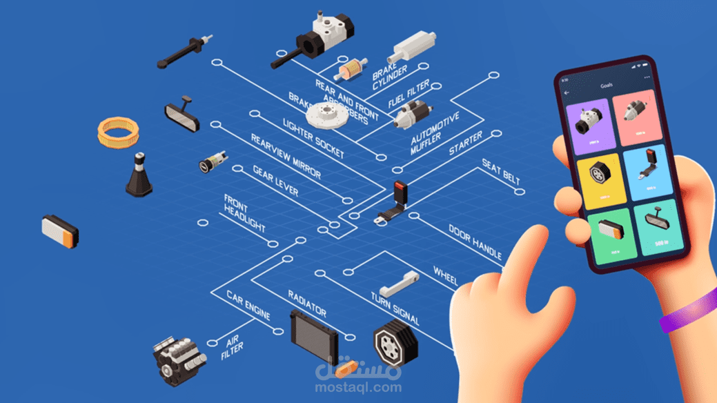 موشن جرافيك لاكسسوارات عربيات