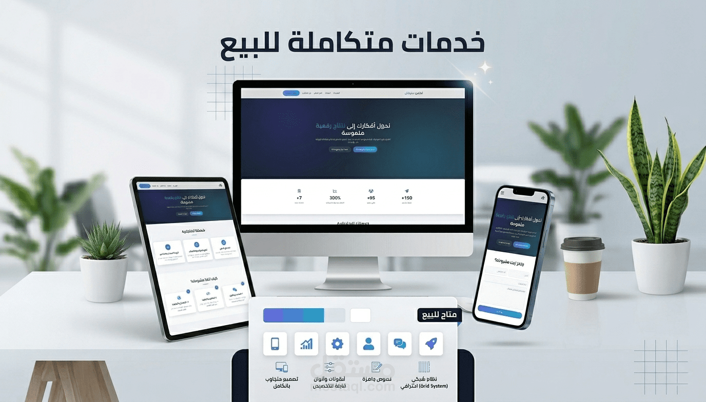 تصميم صفحة هبوط احترافية لمجالات التسويق الرقمي.