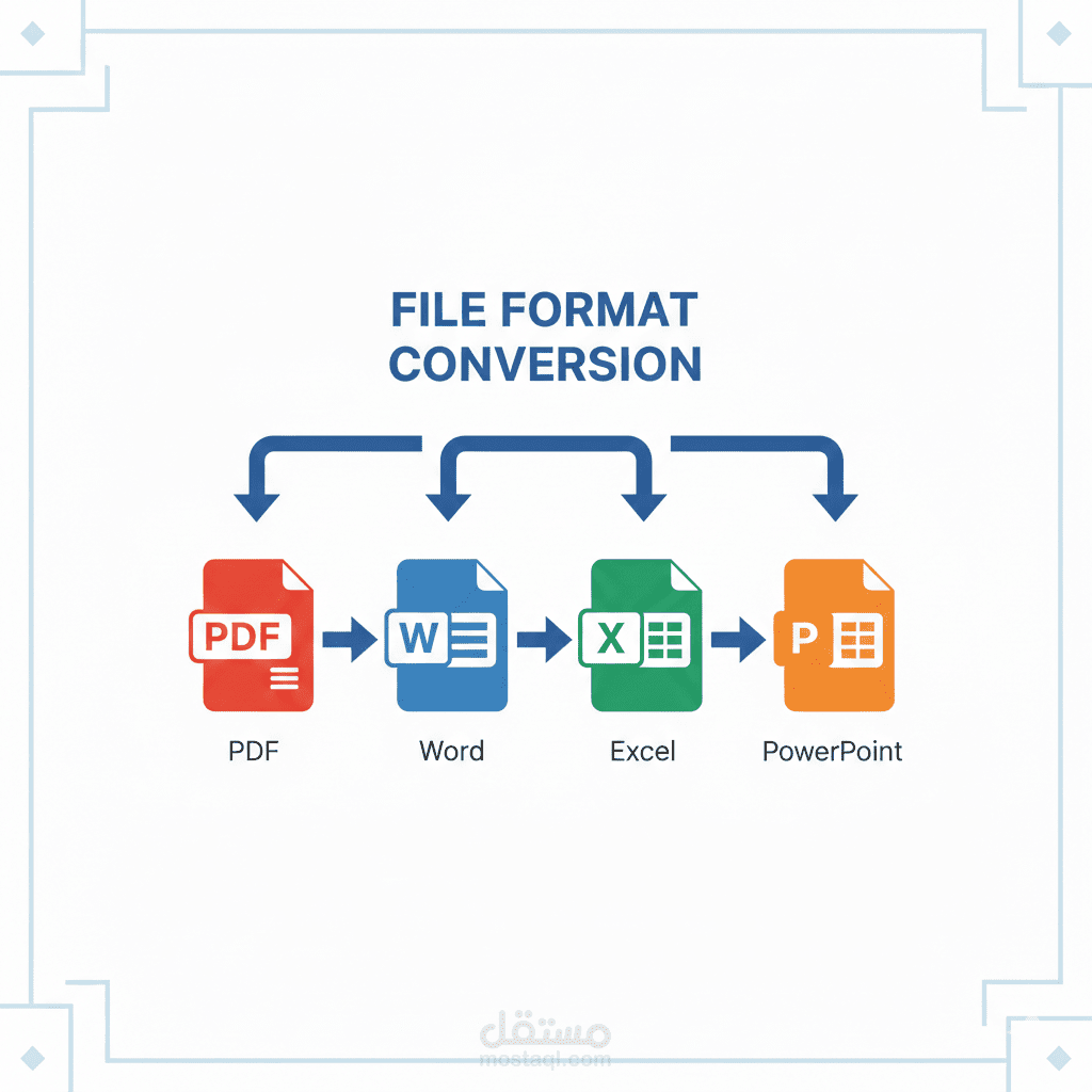 تحويل الملفات بين PDF و Word و Excel و PowerPoint باحتراف