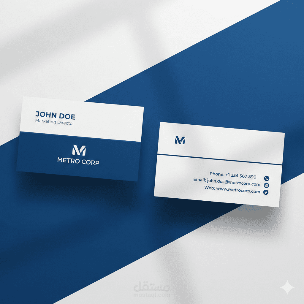 تصميم بزنس كارد احترافي يعكس هوية شركتك ويترك انطباع قوي