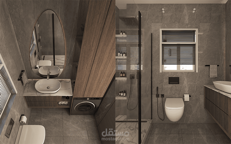 تصميم ثلاثى الابعاد لحمام