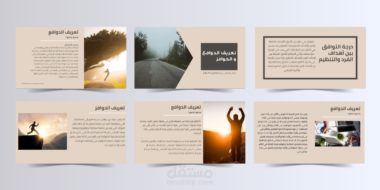 عرض تقديمي بوربوينت عن تعريف الدوافع و الحوافز