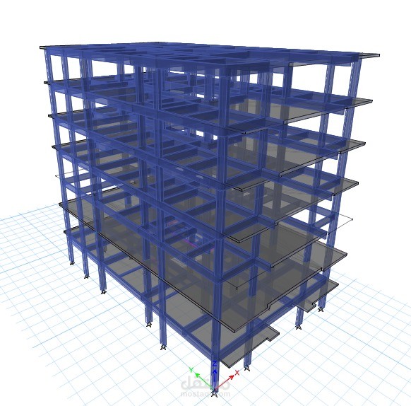 تصميم عمارة سكنية مكونة من خمس طوابق وقبو وملحق علوي تصميم كامل وحصر كمياتها