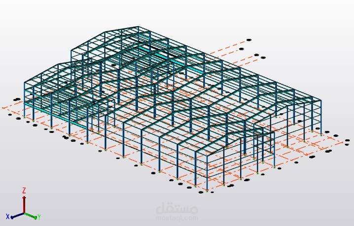 تصميم مصنع معدني علي مساحة ٣٠٠٠ متر مربع لتصنيع الرخام بالمملكة العربية السعودية وحصر كمياته