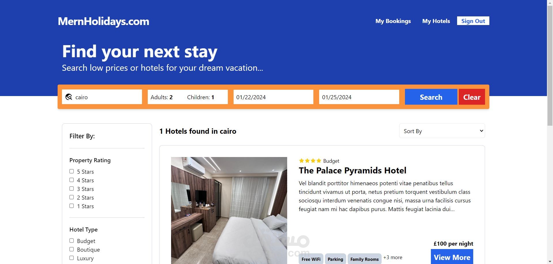Booking clone