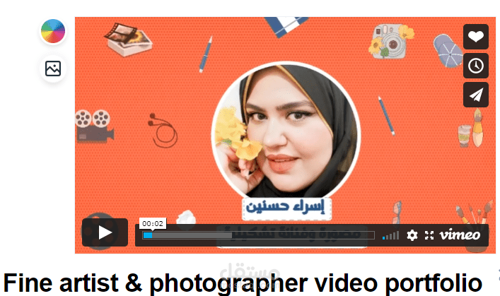 Fine artist & photographer video portfolio