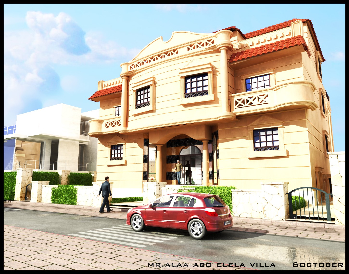 تصميم داخلي و خارجي لوحدة سكنية