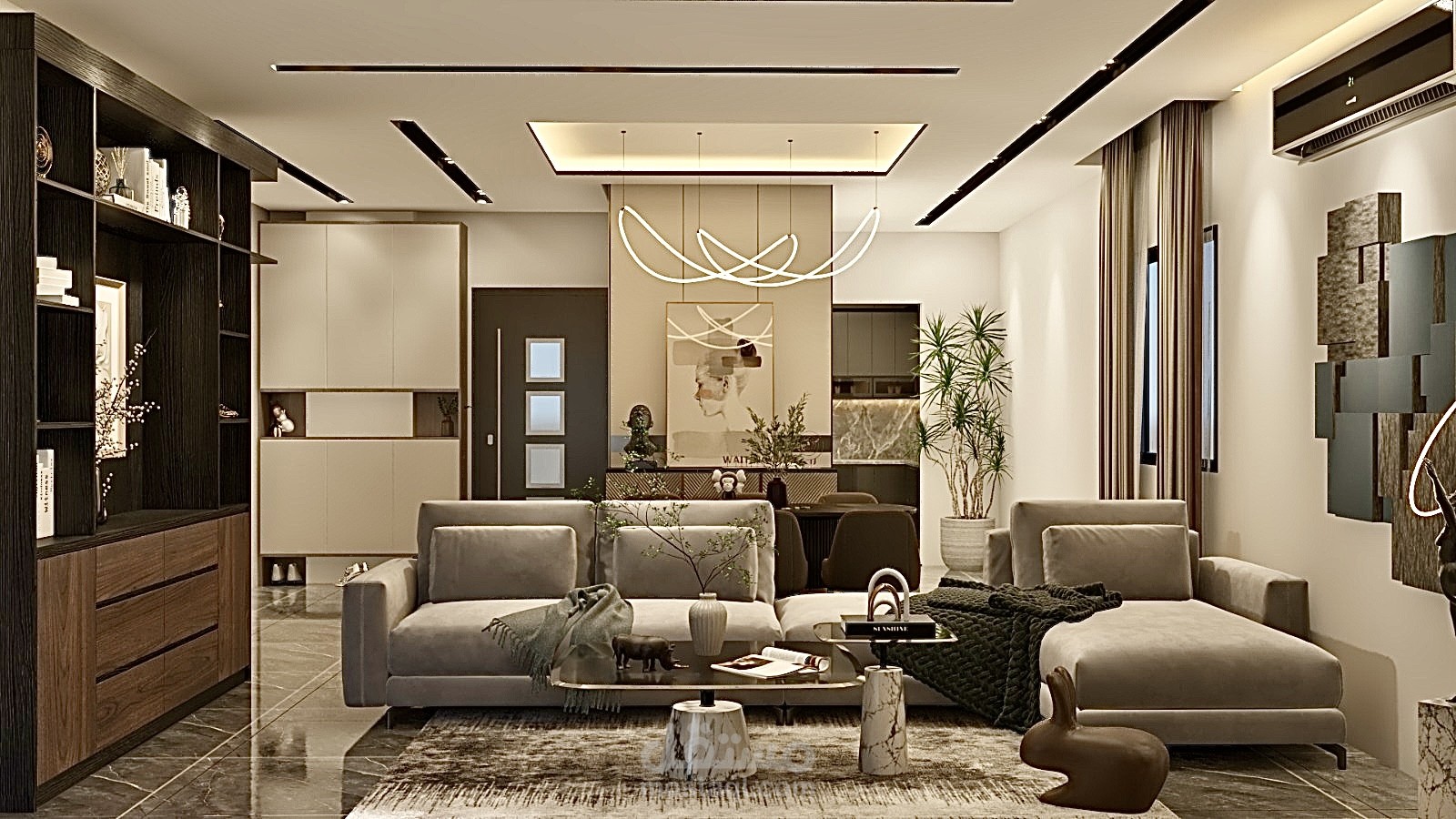 ديكور داخلي لشقة ١٠٠ متر