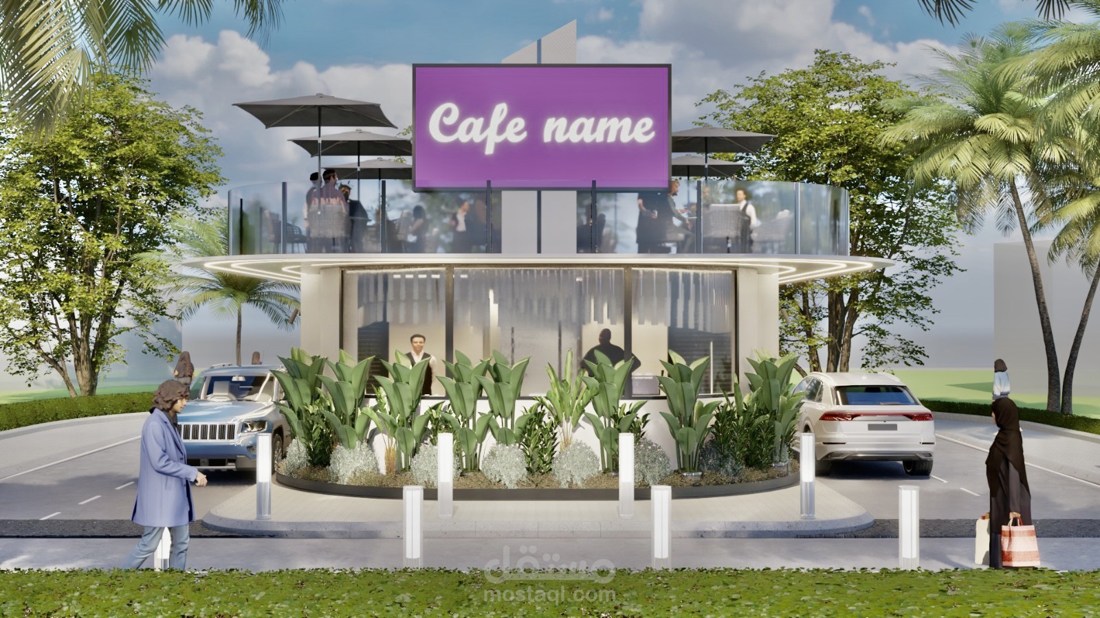 تصميم drive thru