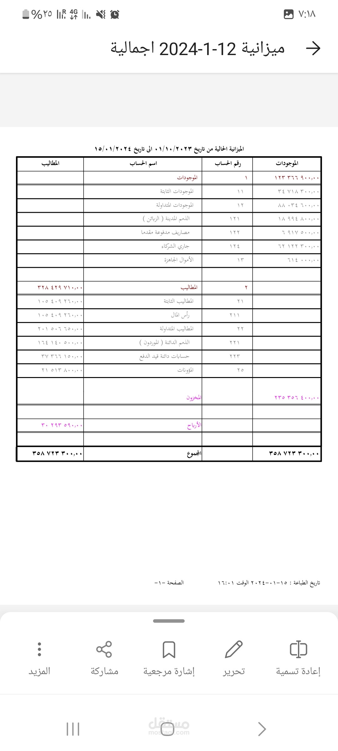 اعداد ميزانية