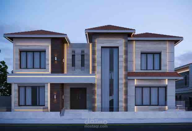 Celestial Elegance: Interior and Elevation Design for a Luxury Villa
