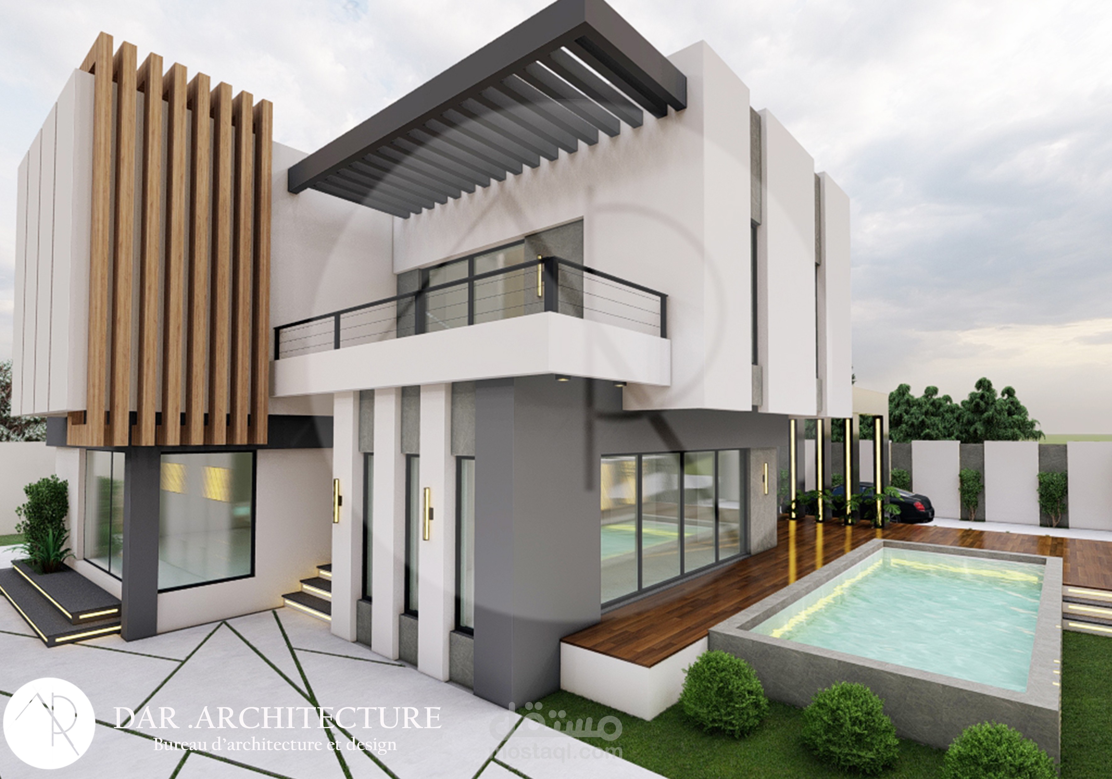 villa + من تصميم المهندس معماري ريان العايدي dar architectur