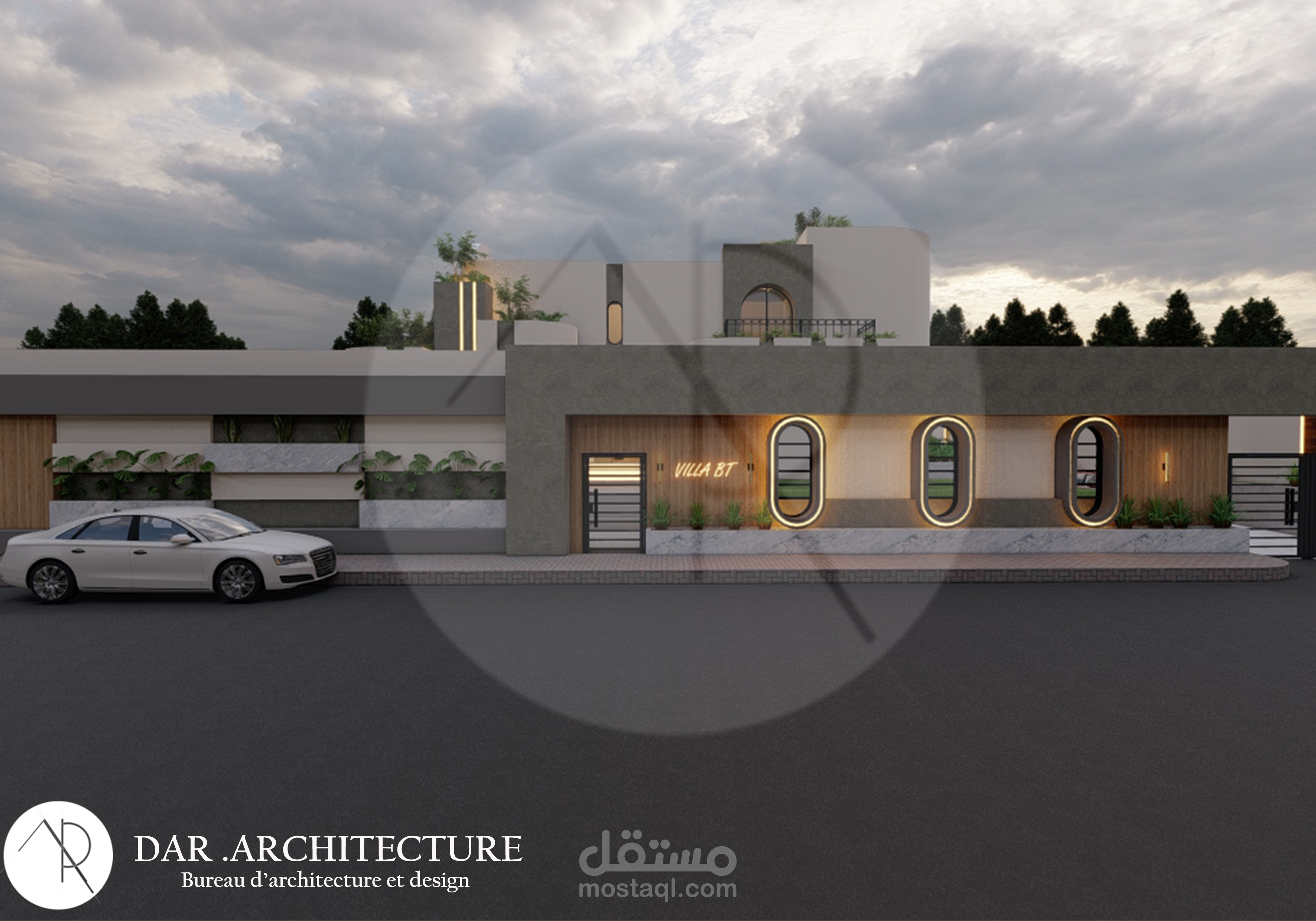 villa arc  من تصميم المهندس المعماري ريان العايدي dar architecture