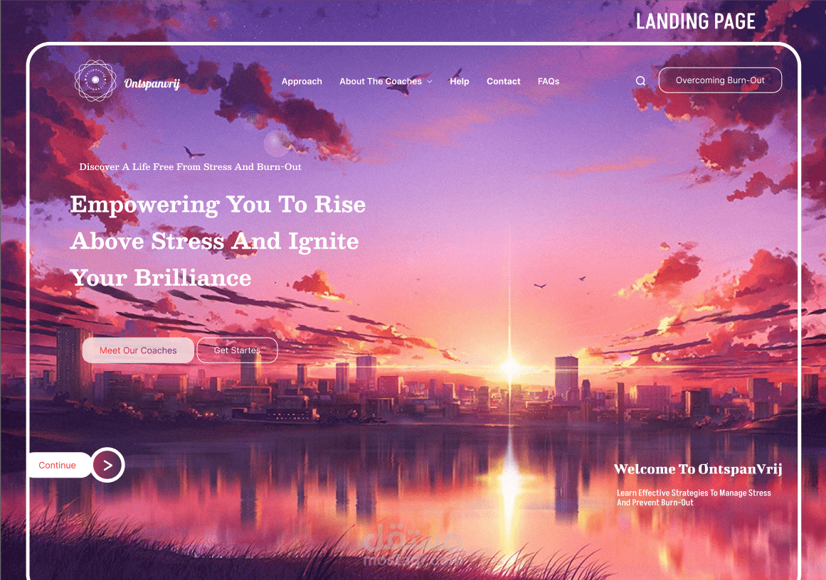 landing page in figma
