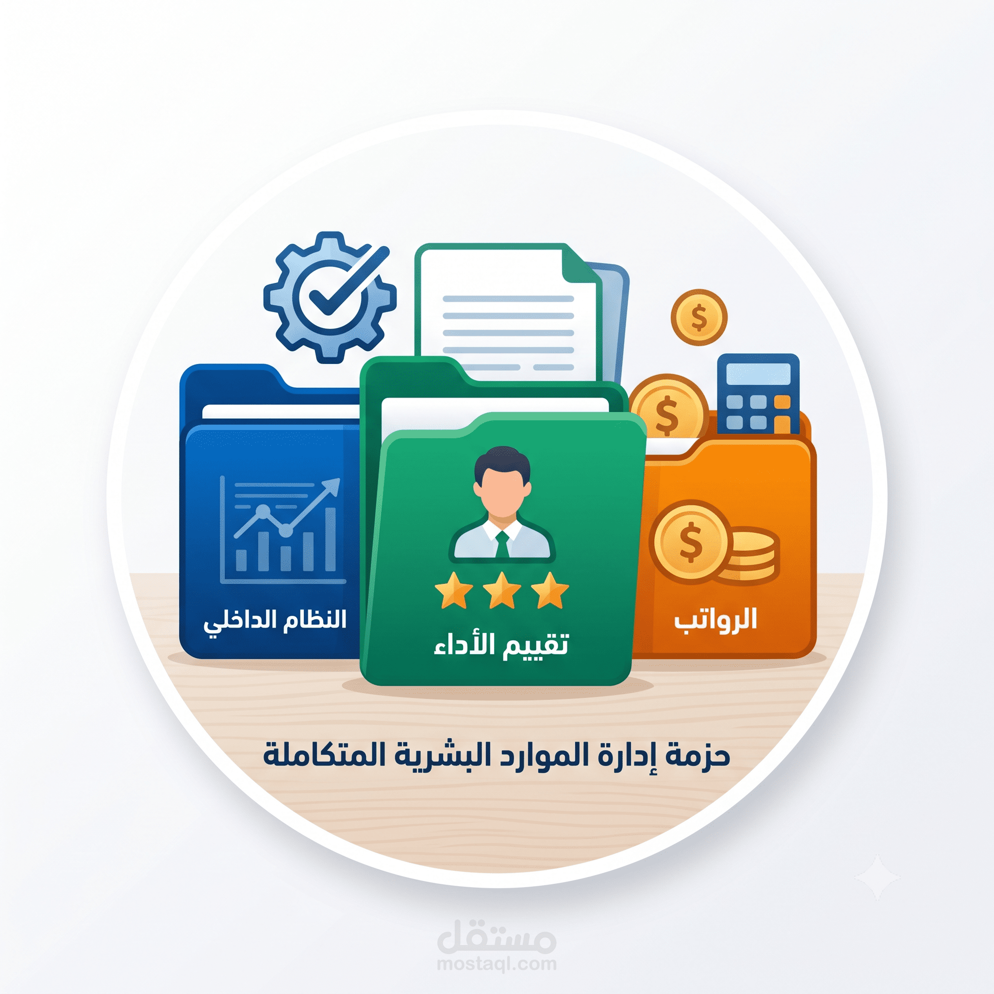 كتابة النظام الداخلي، تقييم الأداء، وإعداد ملف الرواتب والأجور للشركات