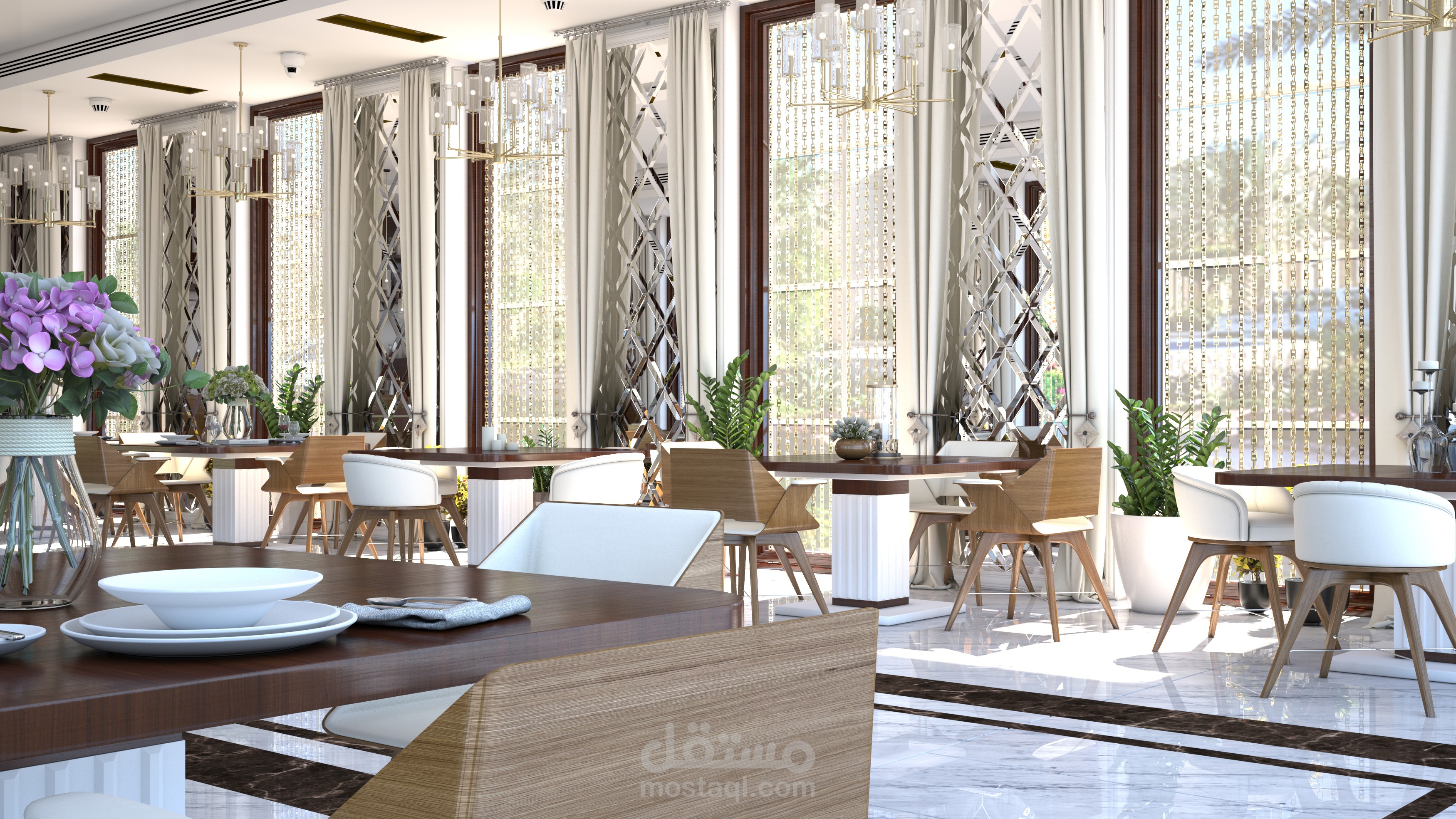 تصميم داخلي، مطعم وكافيه