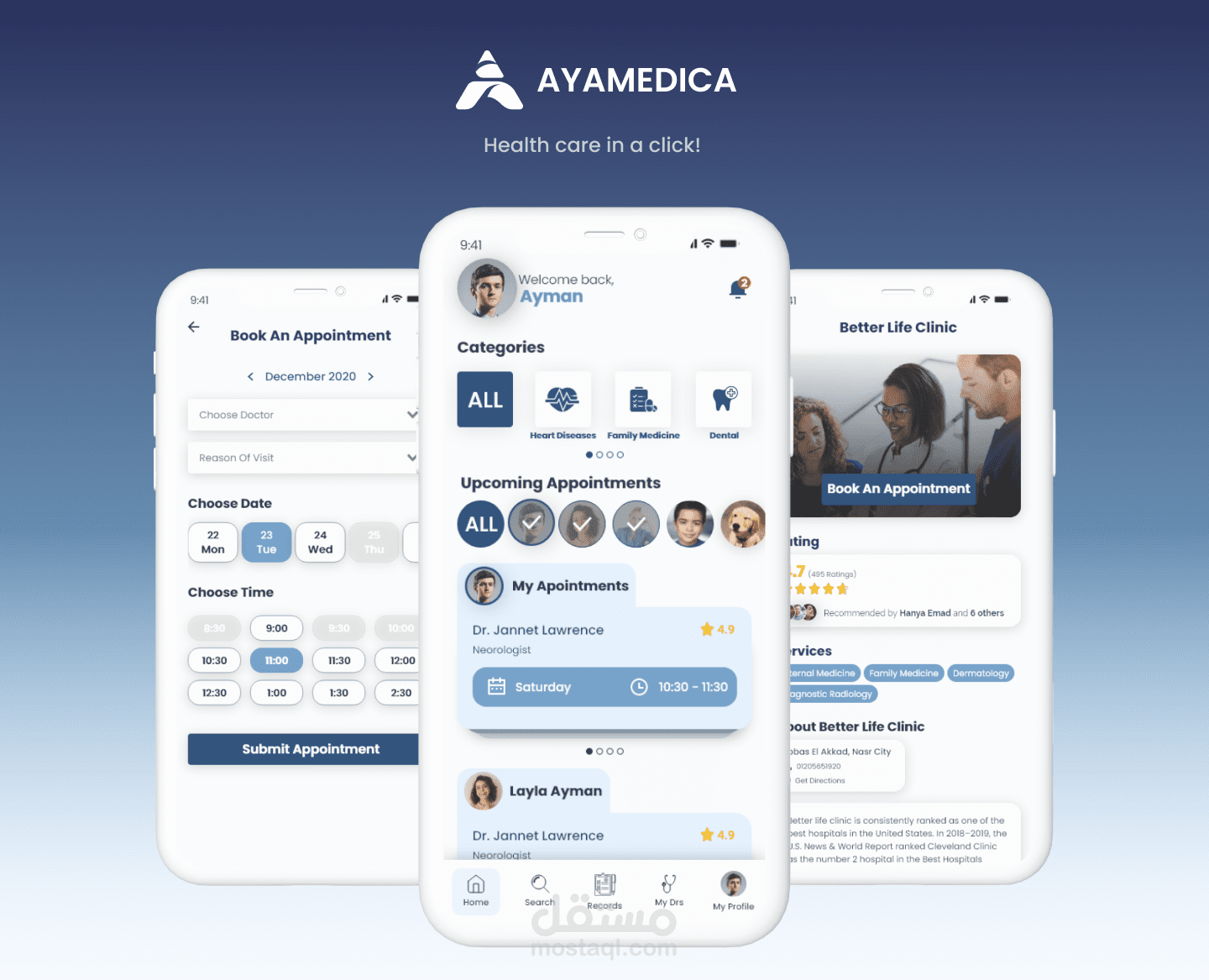 Ayamedica (Medical Application) - UI Design