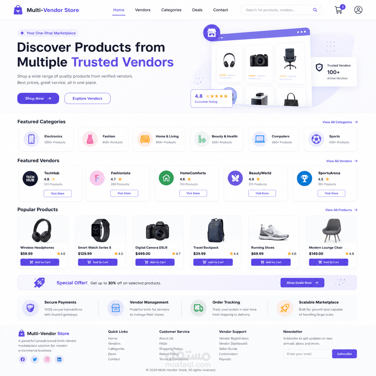 Multi-Vendor-Store -  متجر متعدد البائعين