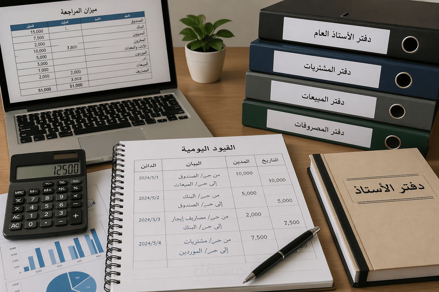 ادخال البيانات واعداد القيود اليومية