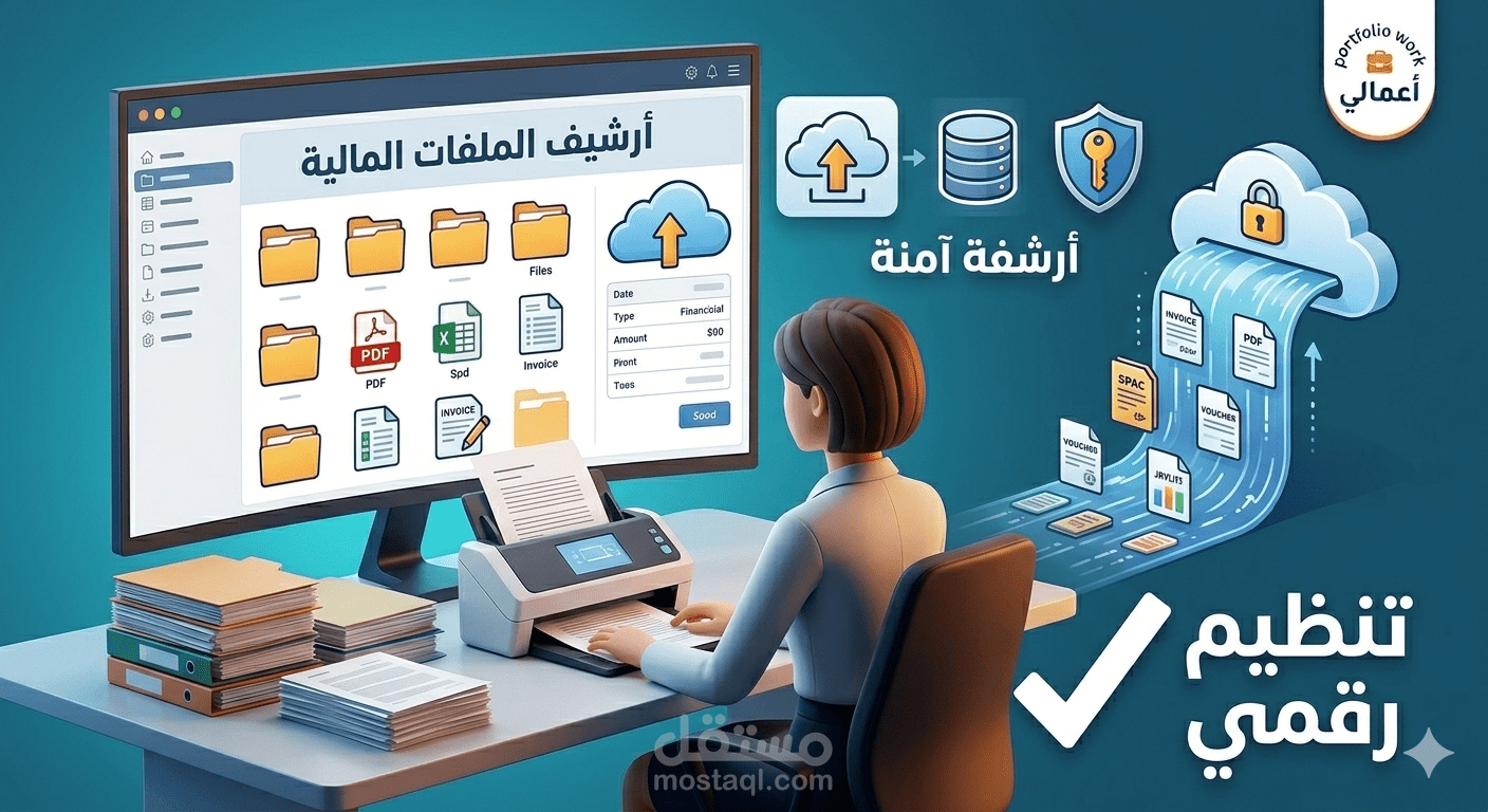 نظام الأرشفة الإلكترونية الذكي واستخراج البيانات المالية (Data Extraction)