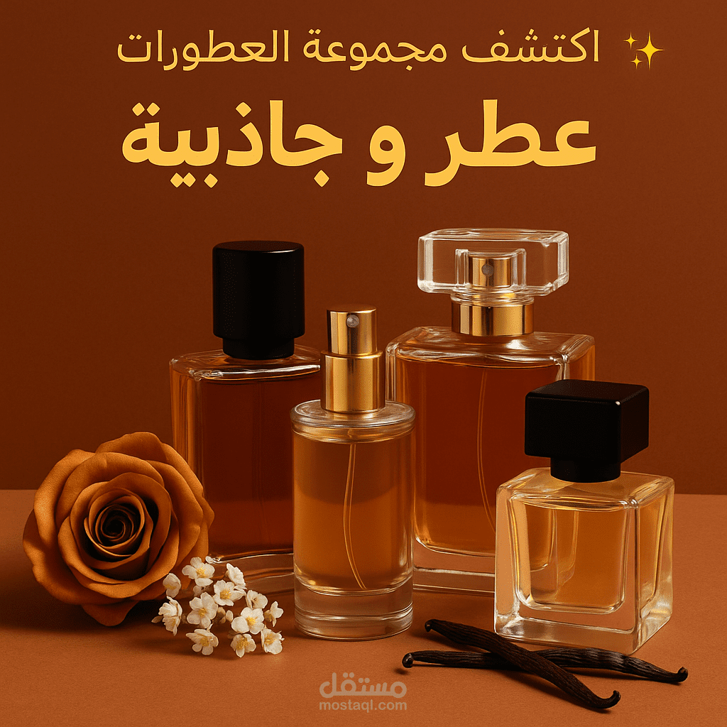 نموذج إعلان برفانات – تصميم بصري احترافي