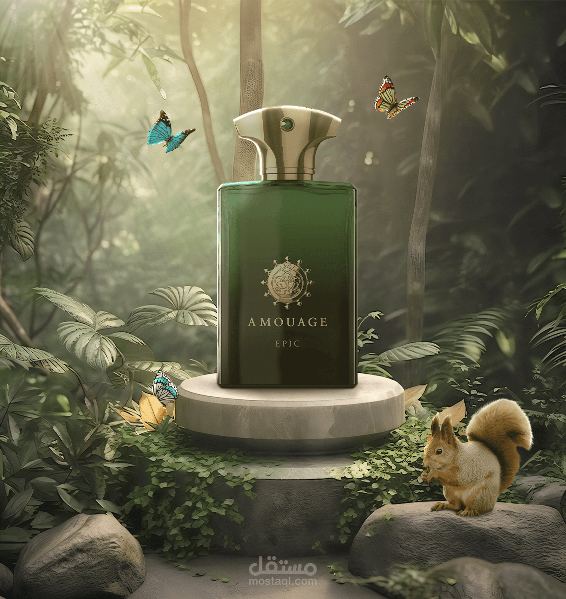 تصميم دمج لعطر amouage