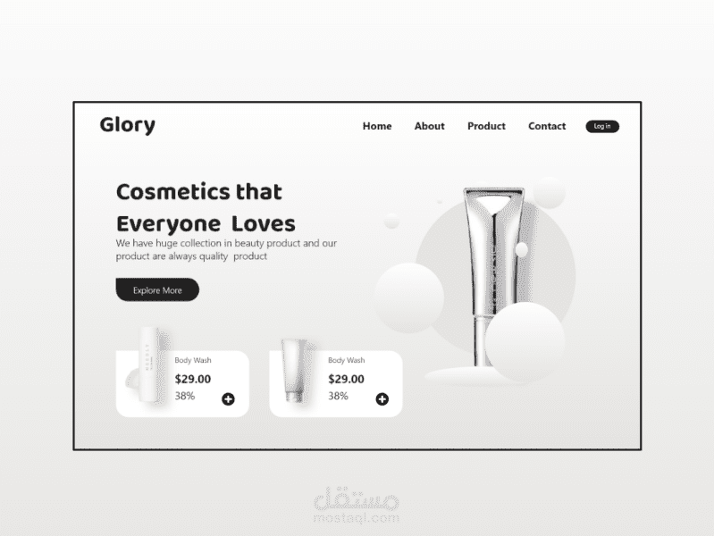 Beauty Product Web UI UX Design
