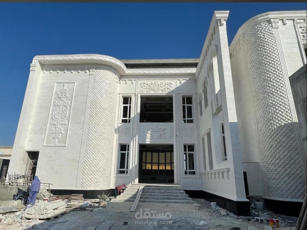 تصميم وتلبيس حجر واجهات خارجية للمنزل