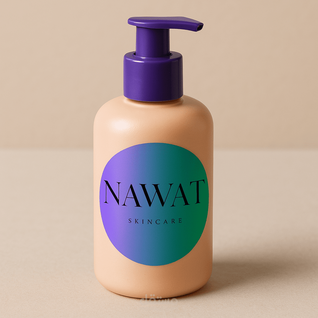 تصميم هوية بصرية لشركة منتجات عناية بالبشرة سعودية (Nawat)