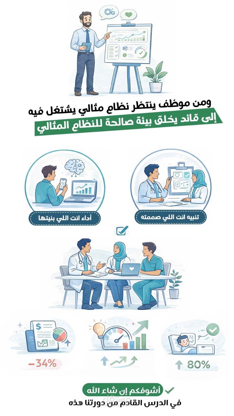 تصميم وايتبورد تعليمي عن المعلوماتيه الصحيه