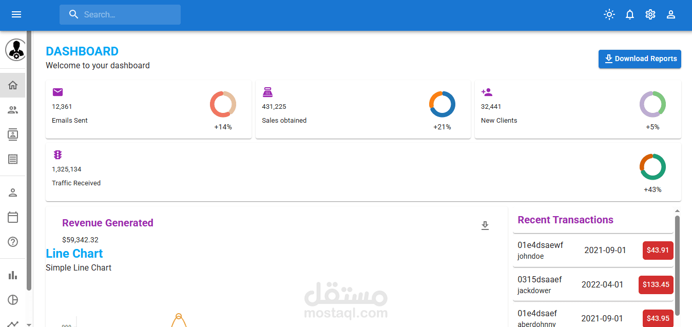 تطبيق Admin Dashboard: منصة شاملة لإدارة وتحليل إحصائيات الشركات