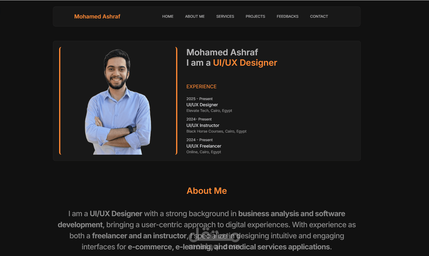 تصميم موقع خاص (Website Portfolio) باستخدام Framer