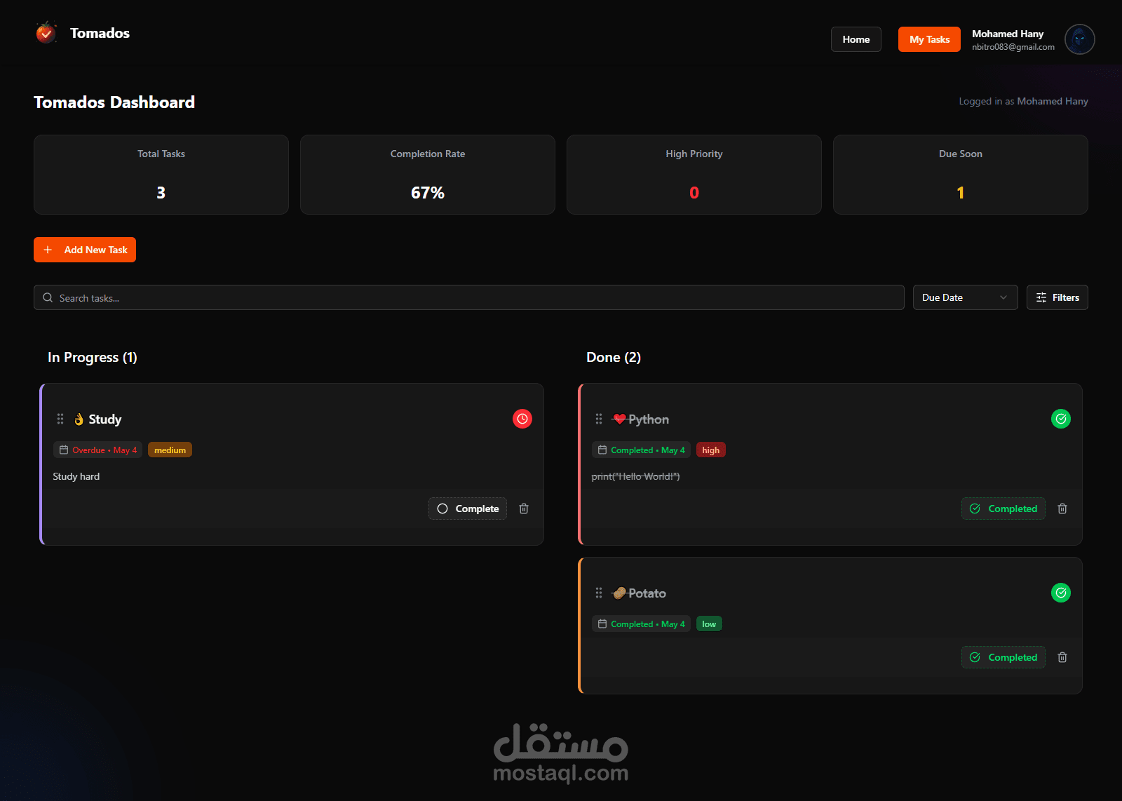 Tomados - Modern Task Management