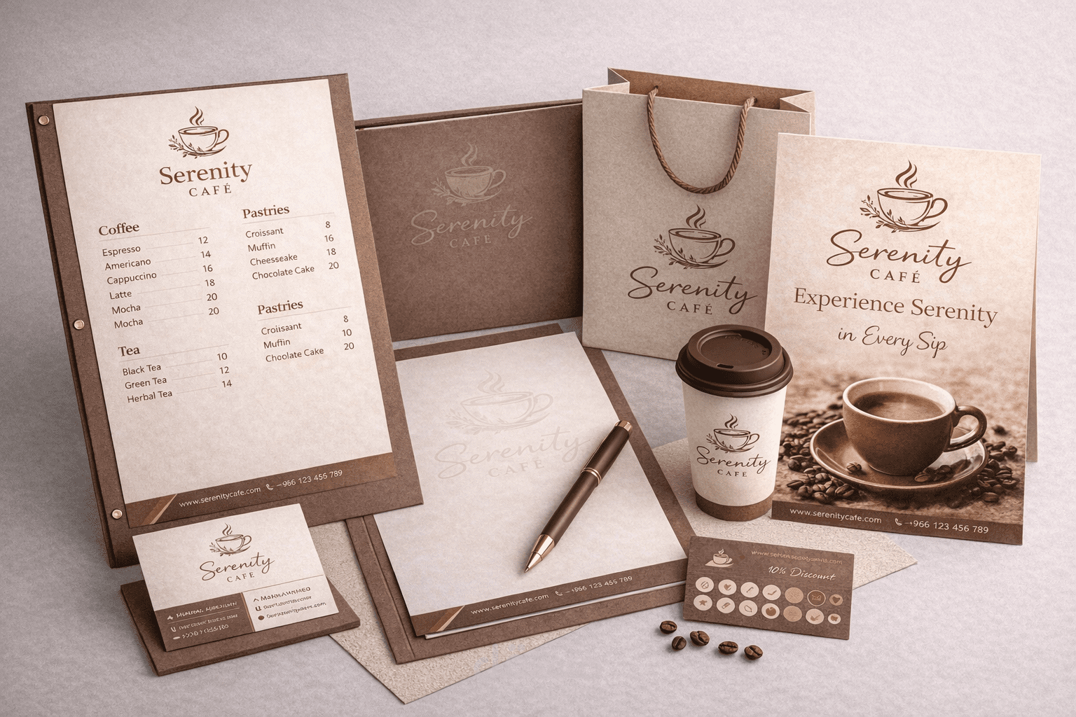 هوية بصرية لمحل قهوه