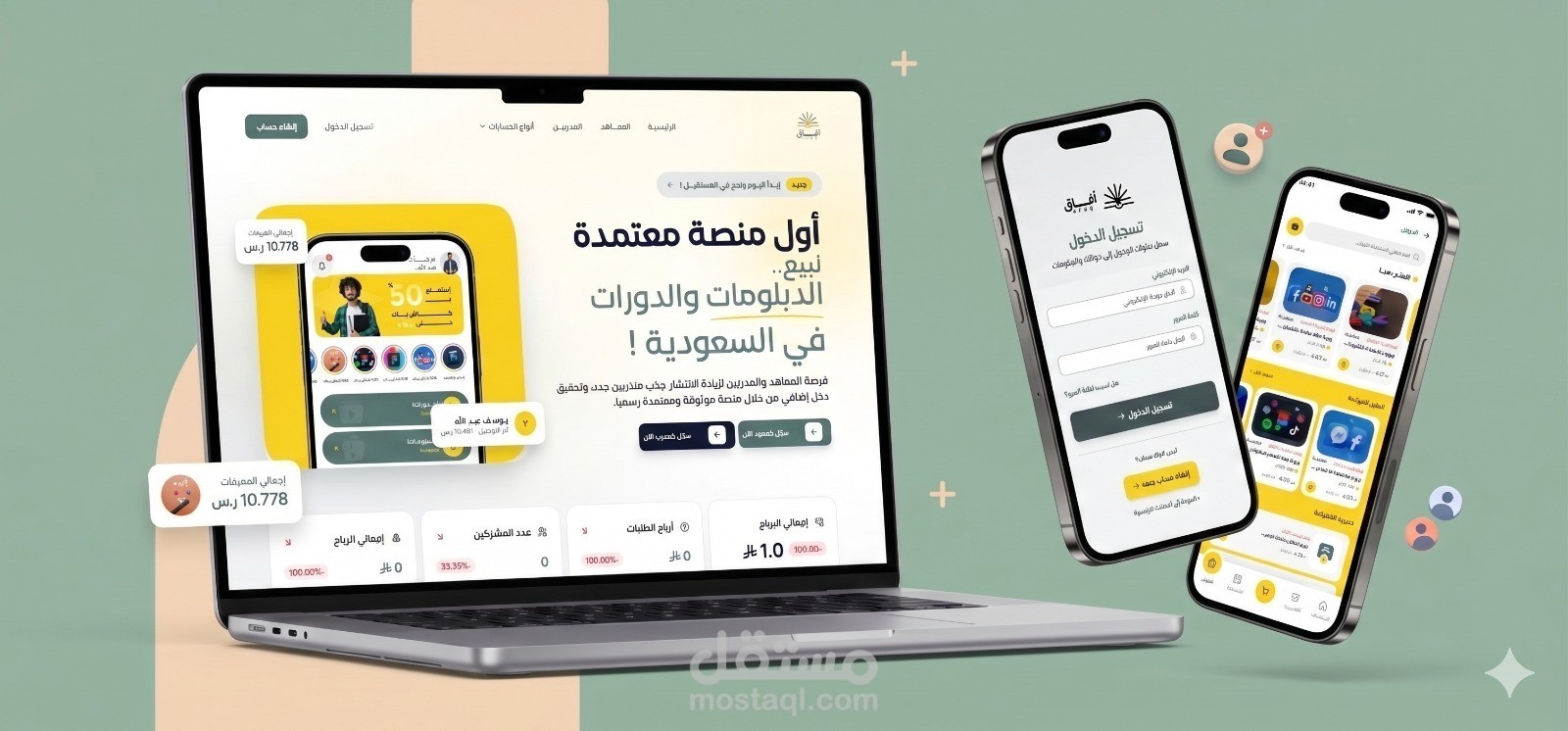 منصة أفاق بيع كورسات في سعودية